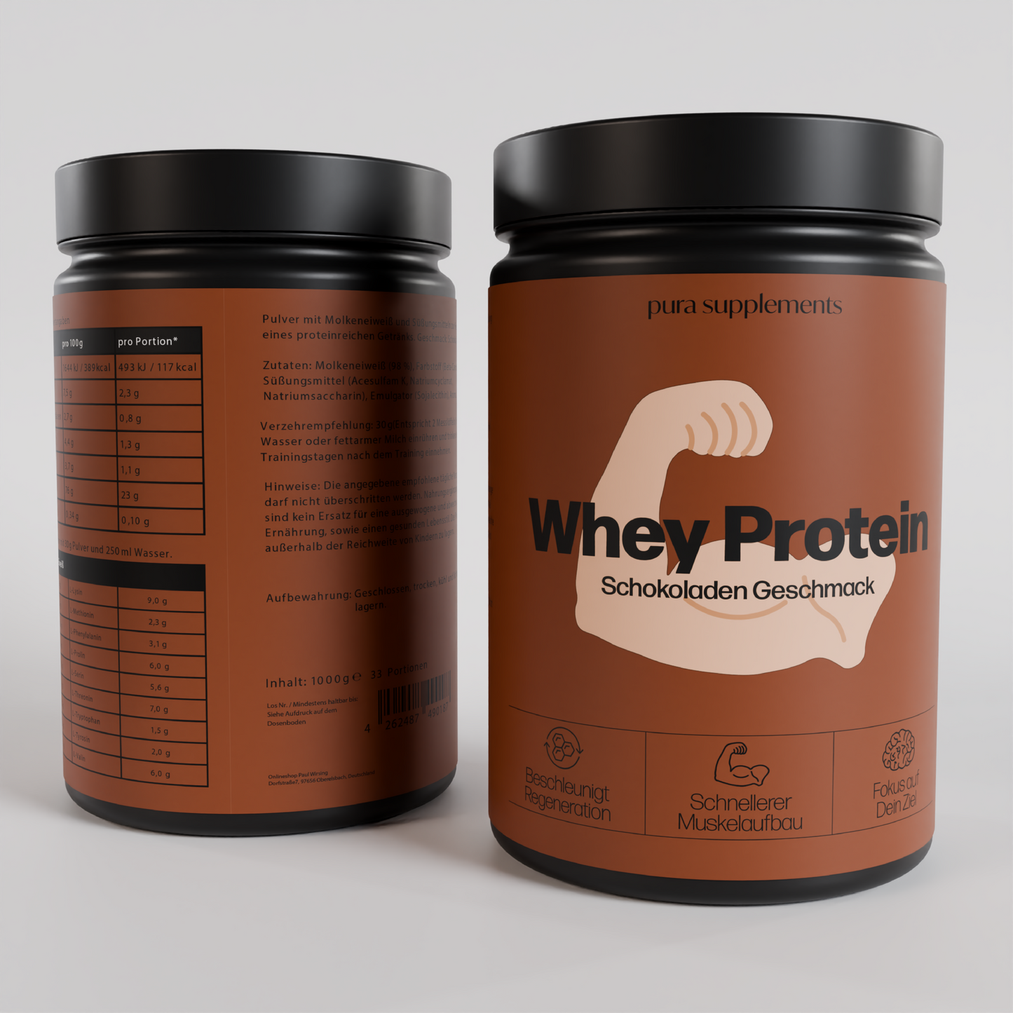 Premium Whey Protein Schokolade - 1.000g