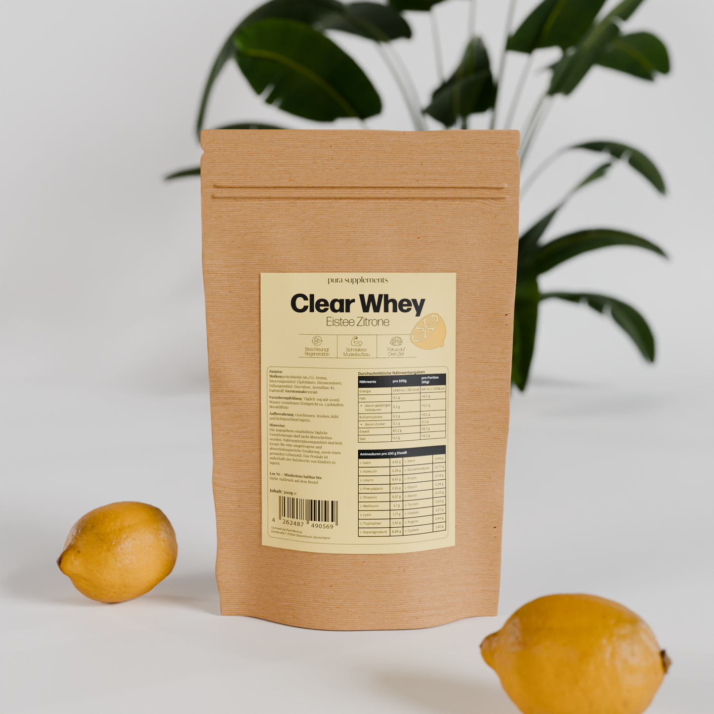 Clear Whey Protein Eistee Zitrone - 500g