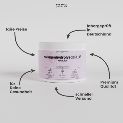 Kollagenhydrolysat Komplex für Haut, Haare & Nägel - Kapseln