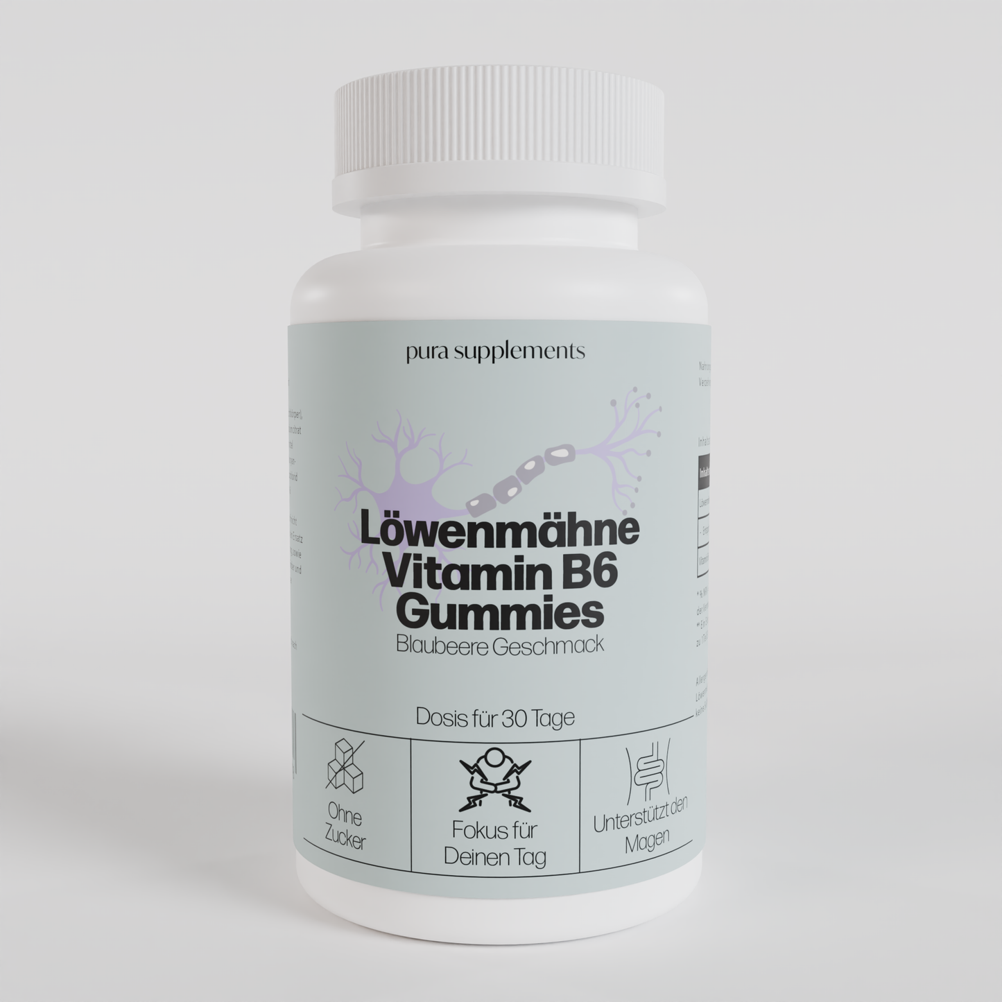 Löwenmähne Gummies - Blaubeere Geschmack