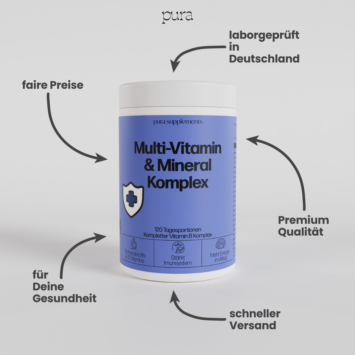 Multi Vitamin und Mineral Komplex - Kapseln
