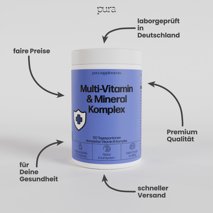 Multi Vitamin und Mineral Komplex - Kapseln