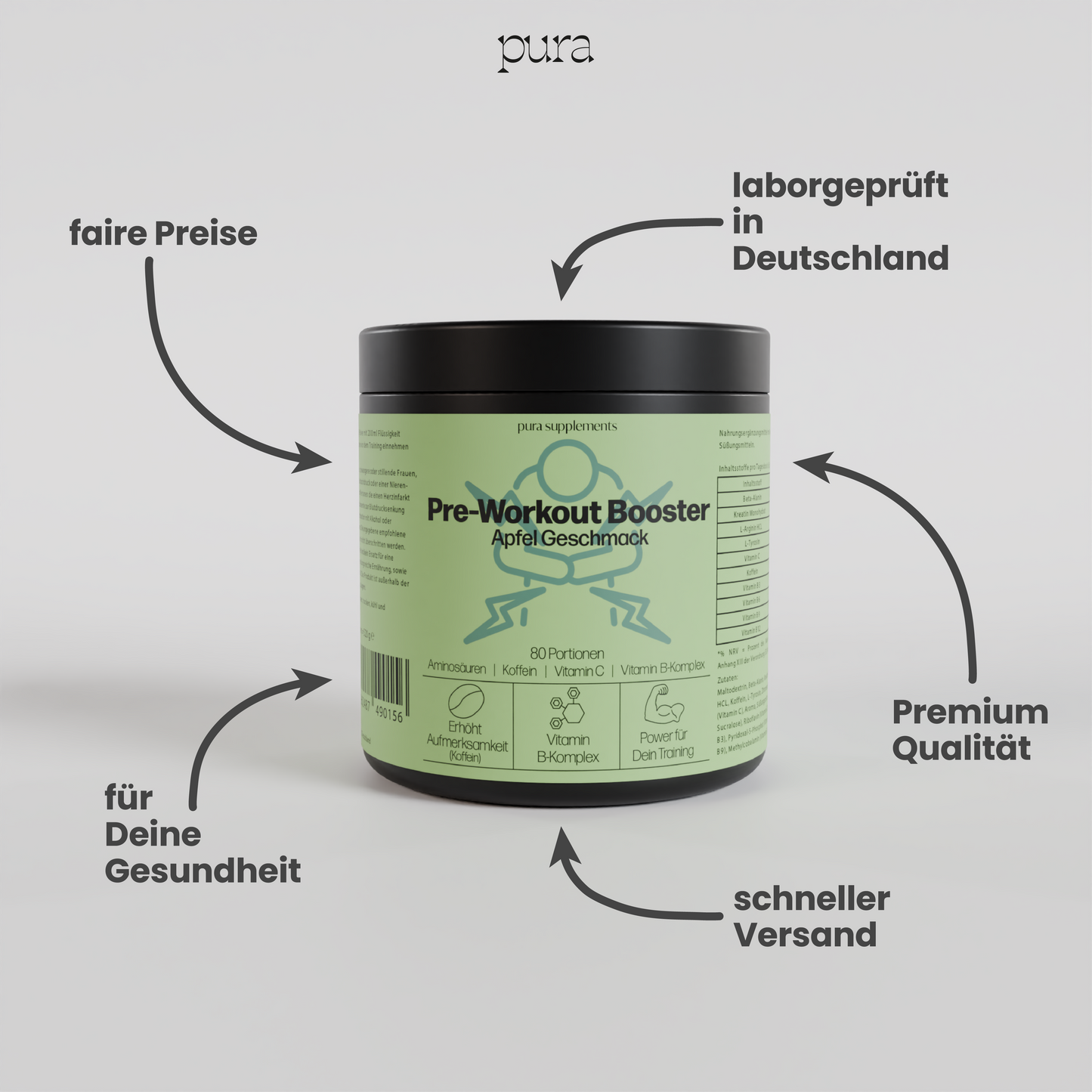 Pre-Workout Booster - Apfel
