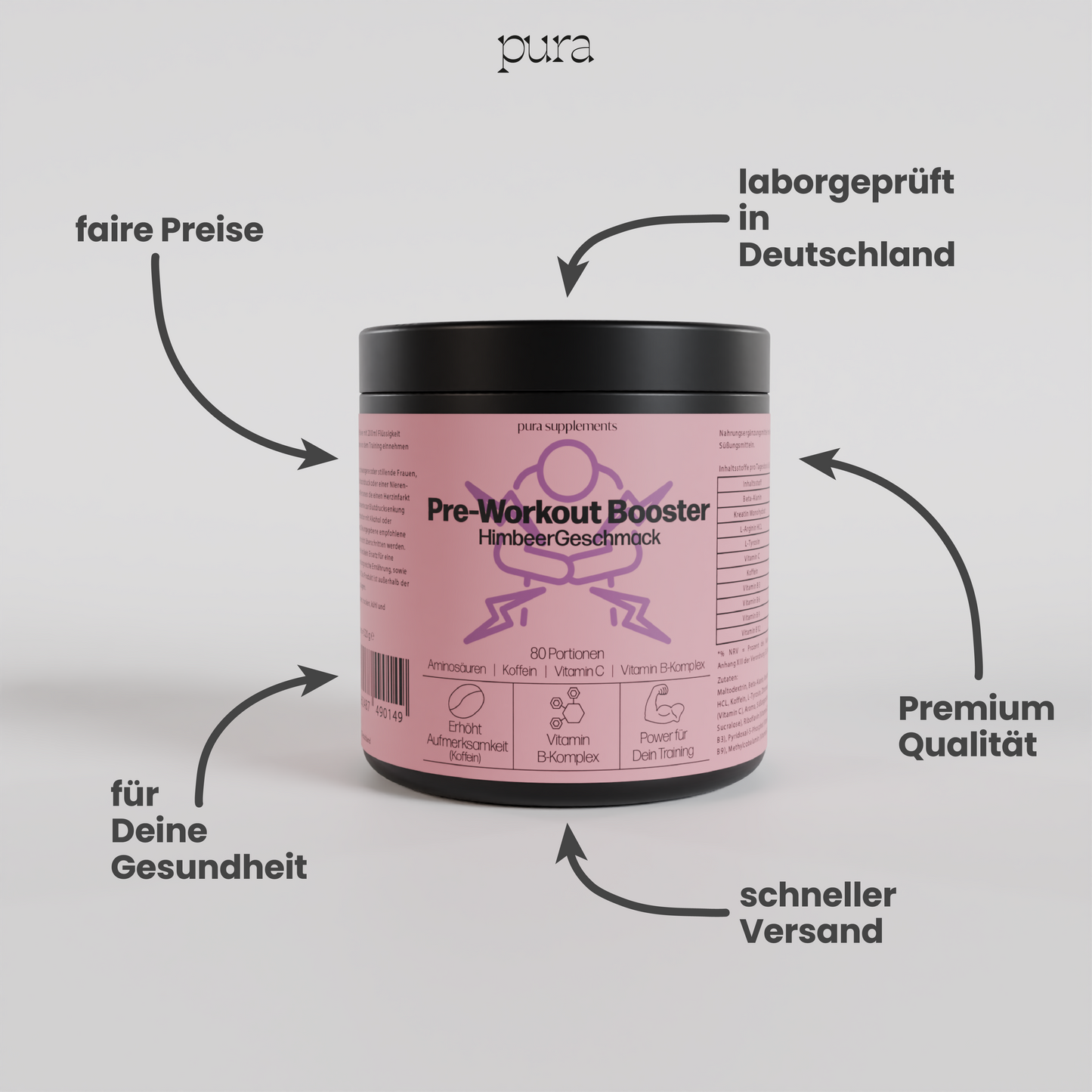 Pre-Workout Booster - Himbeere