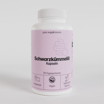 Schwarzkümmelöl kaltgepresst - ohne Zusätze - Softgel-Kapseln