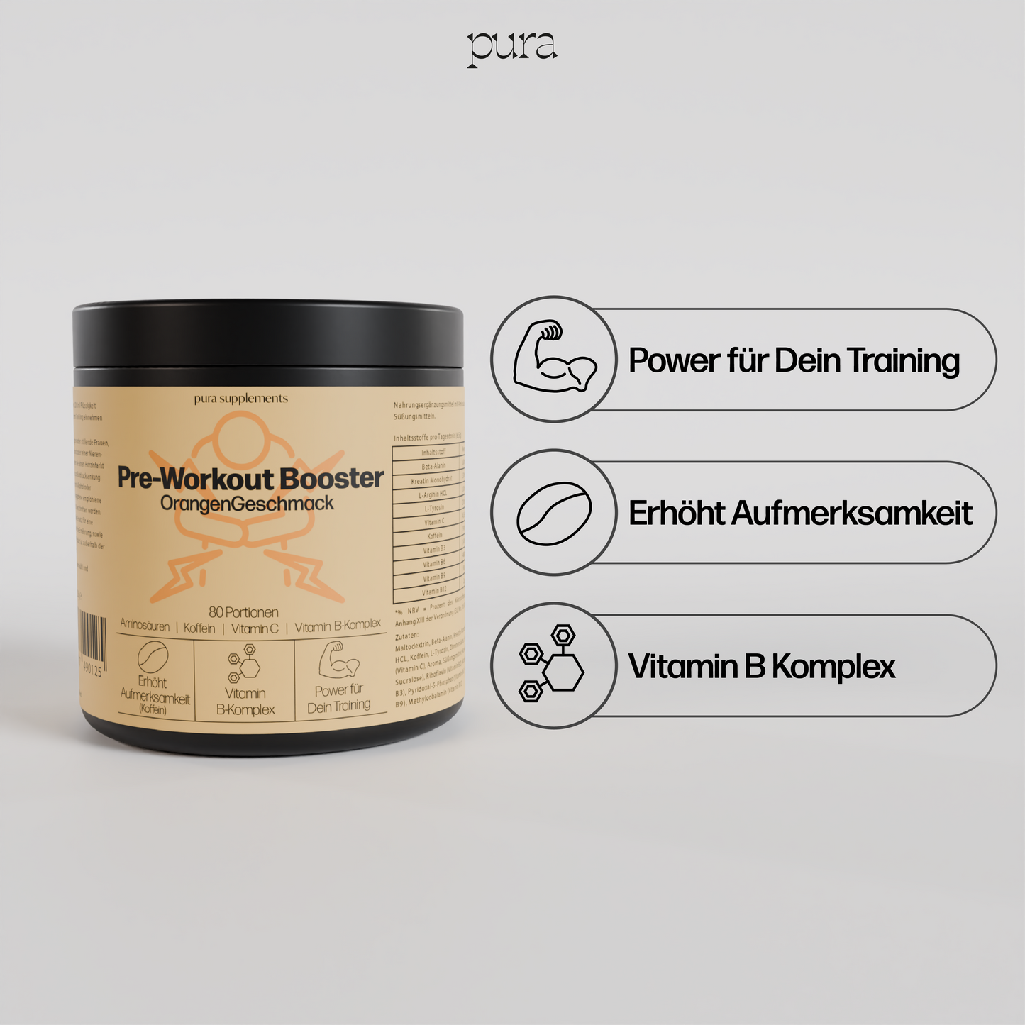 Pre-Workout Booster - Geschmack Orange