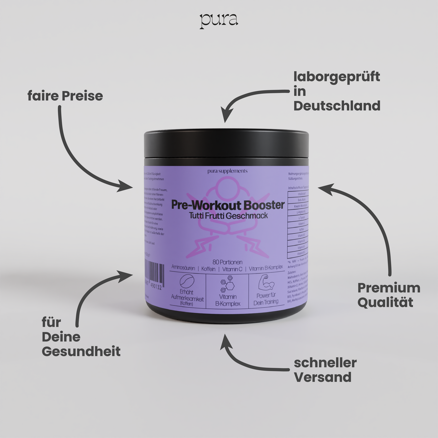 Pre-Workout Booster - Geschmack Tutti Frutti