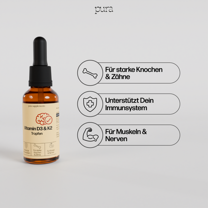 Vitamin D3 + K2 - 1.700 Tropfen (1.000 I.E.)