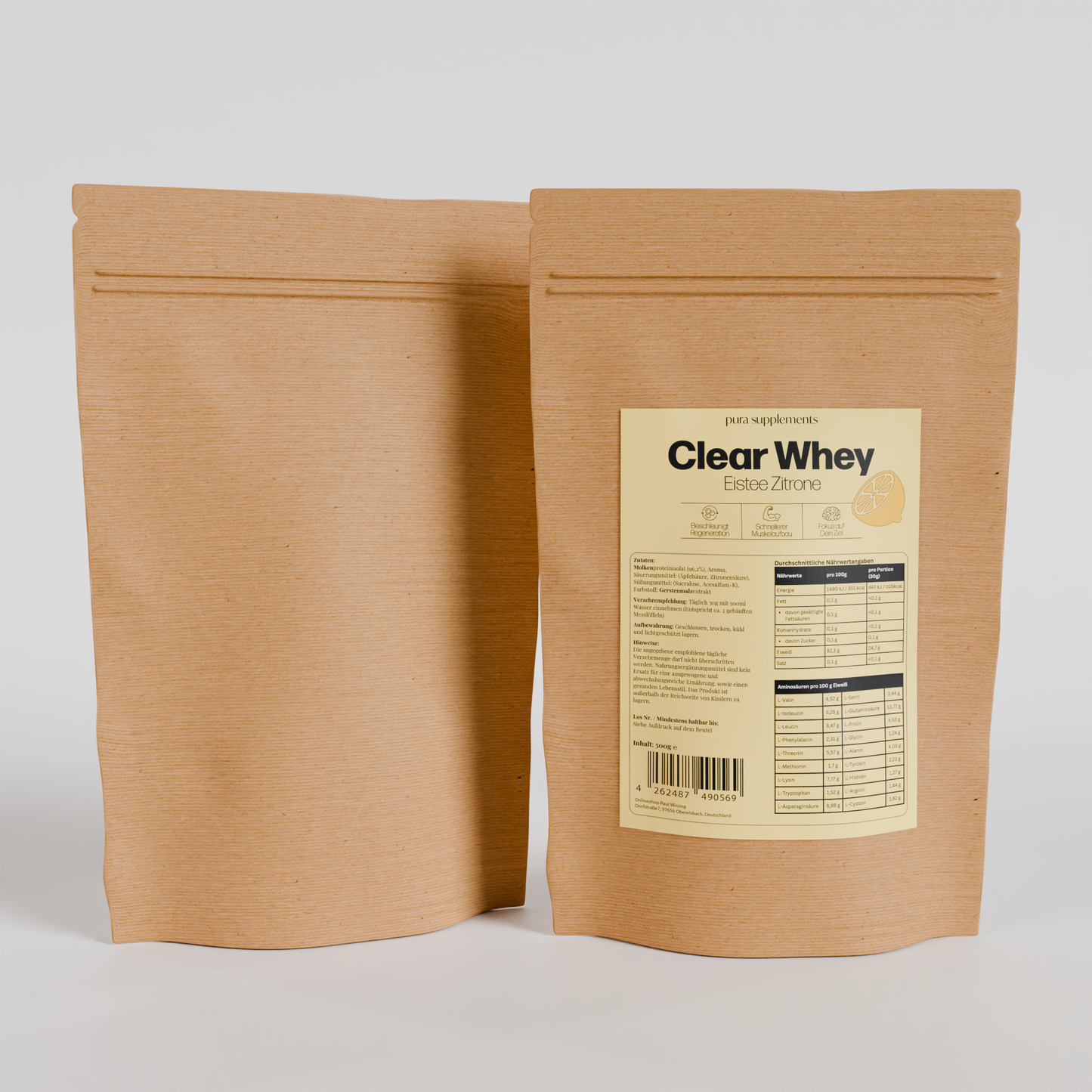 Clear Whey Protein Eistee Zitrone - 500g