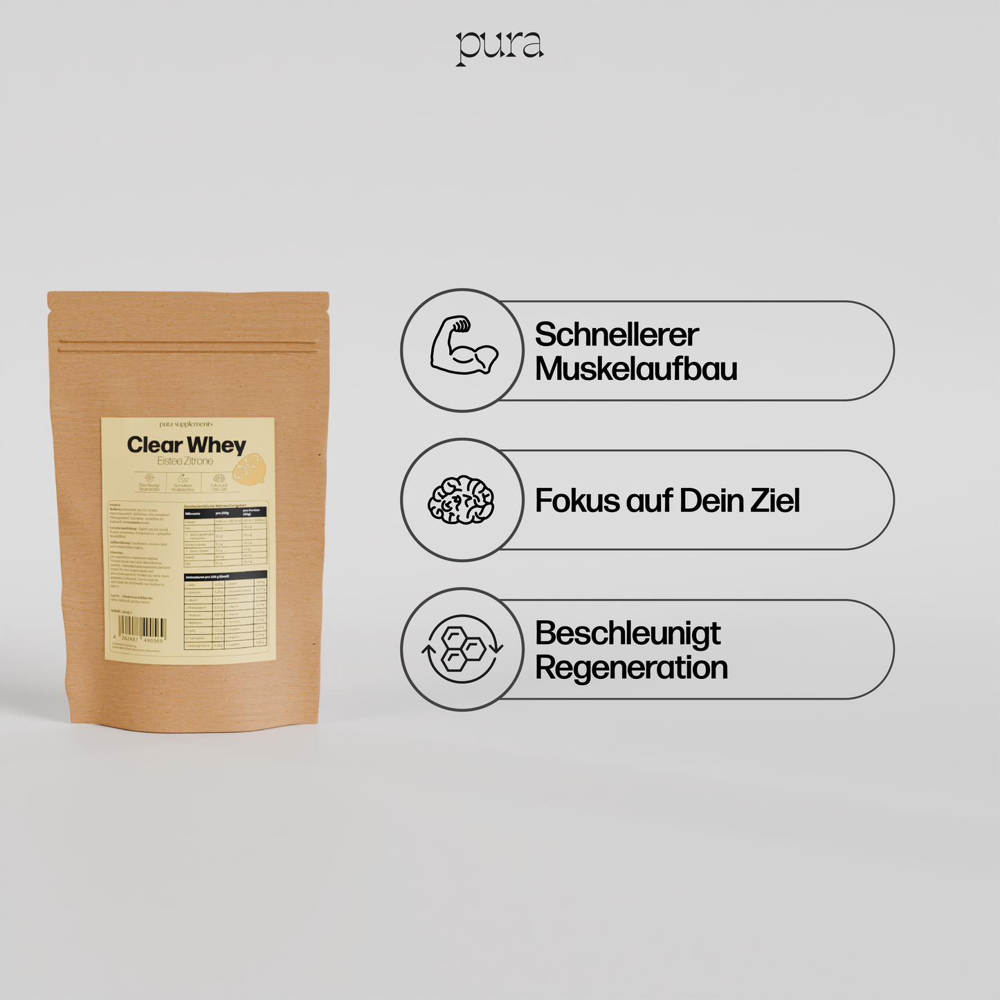 Clear Whey Protein Eistee Zitrone - 500g