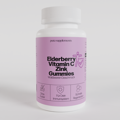 Elderberry + Vitamin C + Zink Gummies - Waldbeere Geschmack